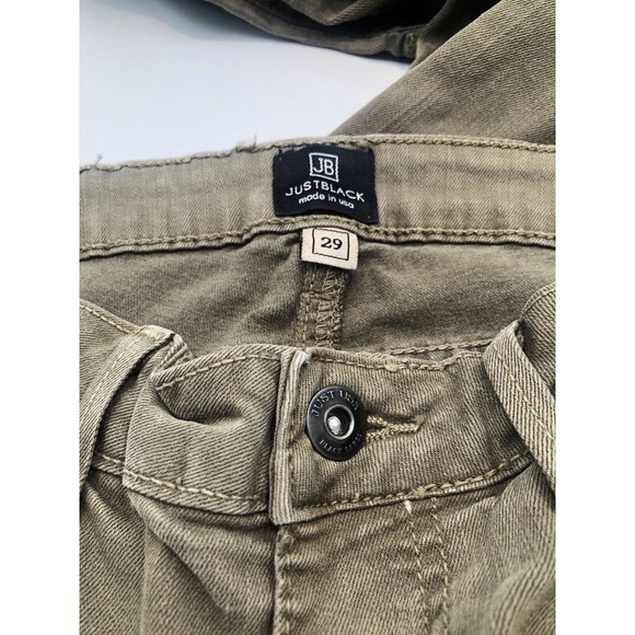 Just Black Women Stretch Cigarette Jeans 29‎ Olive Green Long Length Tall - Picture 2 of 10